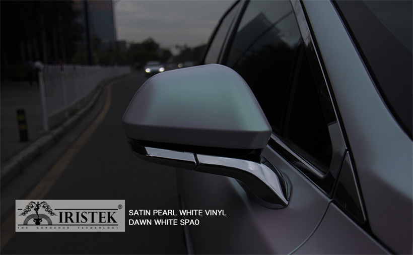 IRISTEK-Best Iristek Satin Pearl White Vinyl Dawn White 3m Vinyl Vehicle Wrap-7