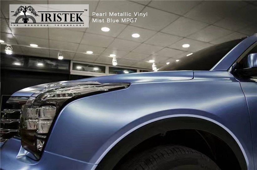 IRISTEK-Find Iristek Pearl Metallic Mist Blue Vinyl Satin Pearl White Wrap From-7