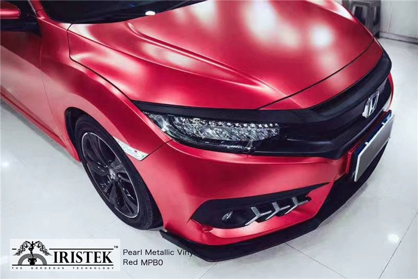 IRISTEK-Professional Pearl White Car Wrap Iristek Pearl Metallic Red Vinyl Manufacture-7