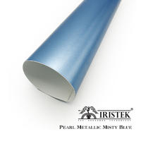 IRISTEK Satin Metallic Pearl Mist Blue Vinyl