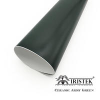 IRISTEK Satin Chrome Vinyl Ceramic Army Green