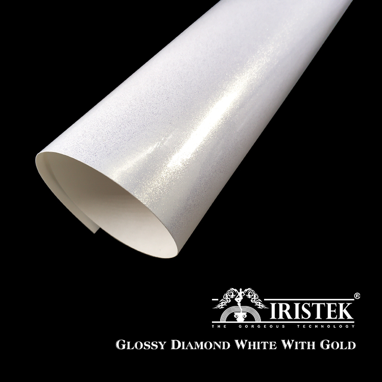 IRISTEK Diamond Vinyl Glossy Diamond White With Gold