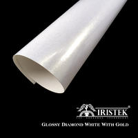 IRISTEK Diamond Vinyl Glossy Diamond White With Gold