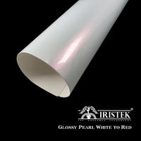 IRISTEK Pearlescent Car Wrap Vinyl Glossy Pearl White To Red