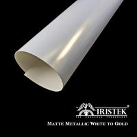 IRISTEK Pearlescent Car Wrap Vinyl Matte Metallic White to Gold
